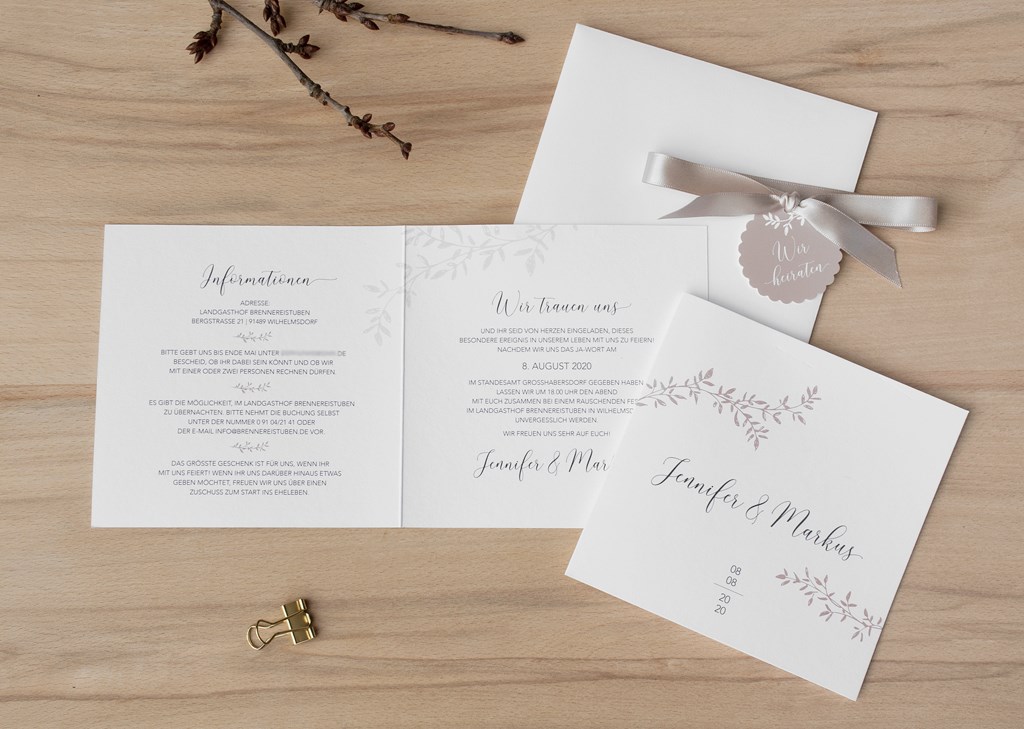 Hochzeitseinladungskarte