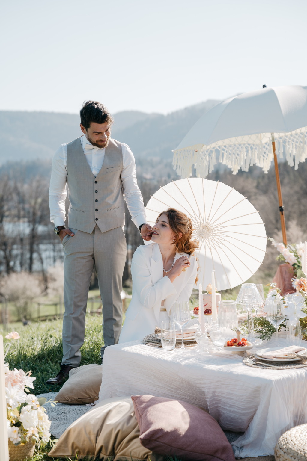 Brautpaar beim Pop-up Picknick