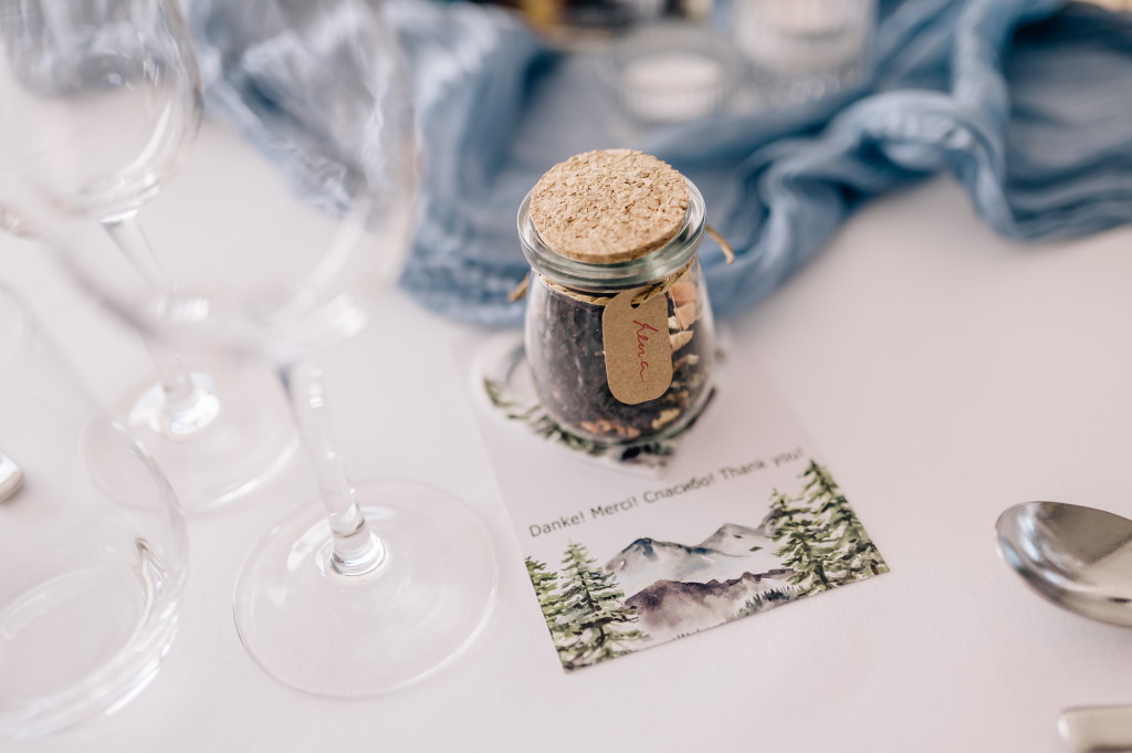 Tee im Glas als Gastgeschenk